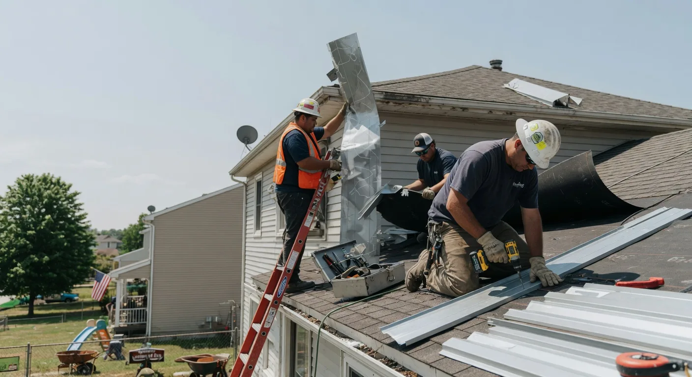 Storm Damage Metal Roof Repair in Luthersburg, PA